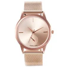Relógio de quartzo de Metal com textura Casual, relógio de quartzo champanhe LFA117095
