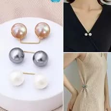 3 Peças De Alfinetes De Broche De Pérola Para Roupas , Alfinete De Segurança Antiderrapante Cintura De Vestido , Ajuste