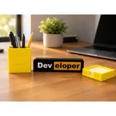 Organizador De Mesa Programador Presente Desenvolvedor Developer Python Porta Lápis