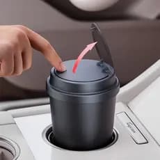 Lixeira De Carro De 2 Peças Com Tampa-Automática Universal Fácil De Limpar Para A Maioria Dos Veículos