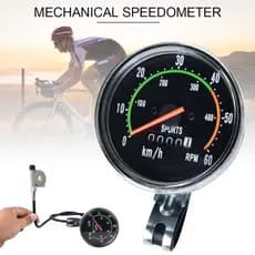 Velocímetro Analógico Clássico Para Bicicleta-Cronômetro Taquímetro Com Fio Ciclismo