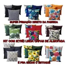 SUPER PROMOÇÃO DIRETO DA FABRICA CAPA DE ALMOFADA KIT COM 3 UNIDADES DA MESMA COR OU ESTAMPA