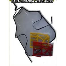 Avental escolar infantil tansparente