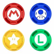 Kit 4 Grips Capa Analógico Joy-con Para Switch Modelo Mario