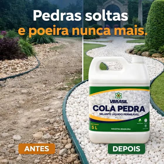 Cola Pedra Fixador De Pedras Jardim 5l Vbrasil Solo Firme Nf