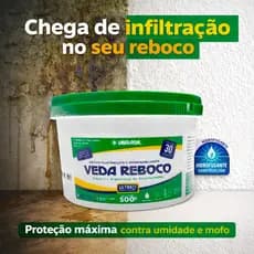 Veda Reboco 500g Impermeabilizante Profissional | Até 30 Sacos | Proteção Máxima Contra Umidade