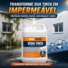 Veda Tinta Aditivo Impermeabilizante Hidrorrepelente 5 Litros Veda Forte