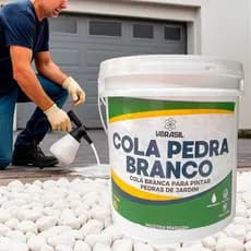 Cola Pedra Fixador De Pedras Branco Para Jardim VBrasil 10 Litros