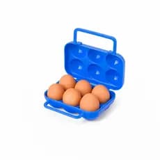 Case Rígida Porta Ovos Camping Crossfit 6 Ovos Azul
