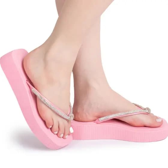 Chinelo Brilho Quadrado Strass Feminino do 34 ao 41 - Design Brilhante para um Look Sofisticado