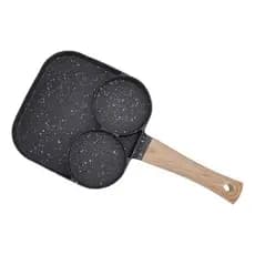 Frigideira de Ovo, Frigideira Antiaderente Dividida Frigideira de Ovo Com Alça para café da manhã, Bife de Panqueca, Adequado para Panelas de Indução de Fogão a Gás
