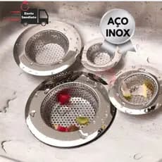 Ralo de Pia Para Cozinha Aço Inox Original Resistente 5,4cm 7,2cm 9,0cm 11,5cm