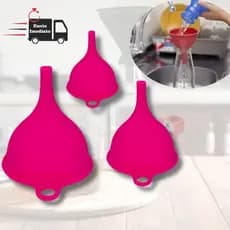 Kit Com 3 Pcs De Funil de Silicone