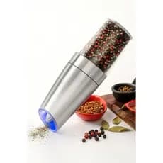Moedor de Temperos Automático - Pimenta,  Sal e condimentos - Inox - Com sensor de gravidade e Luz de led