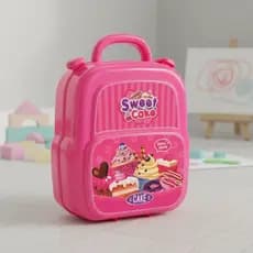 Maleta De Confeitaria Infantil 3 Em 1 Didática Sweet Cake Brinquedo Educativo Bolos Doces Rosa