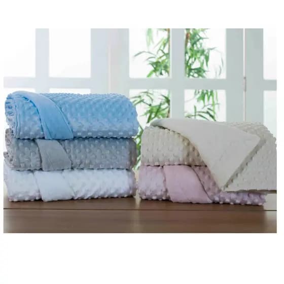 Manta Bebê Cobertor Infantil Menina Menino Dupla Face Bubble 1,00m x 1,50m