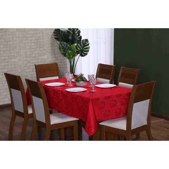 Toalha Mesa  Natal 3,50m x 2,50m Retangular 12 Lugares