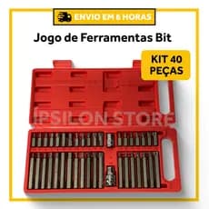 Kit Com 40 Peças De Ferramentas 40 Peças Bit Torx Allen Multidentado Crv De Alta Qualidade