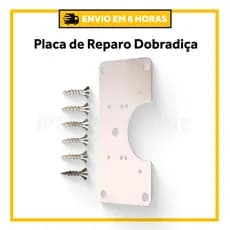 Kit Com 10 Placas De Reparo Para Dobradiças De Armário MDF - Ideal Para Conserto De Portas