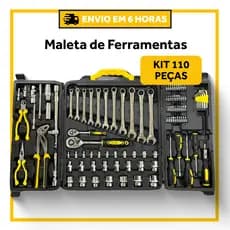 Kit Com 110 Peças De Ferramentas Aço Cromo Vánadio Alicate Bits Chave Qualidade Profissional Maleta