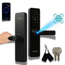 Fechadura Eletrônica 5 Em 1 Digital Inteligente Porta Biometria Senha Cartão Bluetooth WiFi