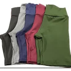 Kit C/3 Bermudas Suplex Fitness Plus Size Shorts Legging Diversas Cores Do P AO G3
