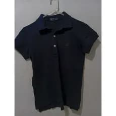 Polo Play Feminina Azul Marinho Slim Fit Old Money Y2K Tam P