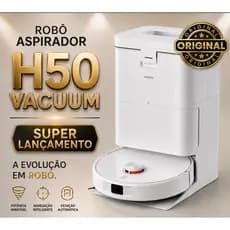 Robô aspirador Vacuum H50 Lavagem automática Estação autolimpante + sucção potente 10.000Pa.