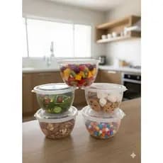 Bowl Transparente 800 ml Saladeira Linha Prime – 5 ou 10 Unidades | Livre de BPA