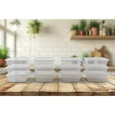 Kit Marmita 10 Potes Grande Vasilhas 1300ML 1kg transparente LIVRE BPA Marmita Reutilizável