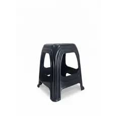 Kit 6 Banco Banqueta Preto De Até 120kg Plástico Reforçado