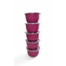 Kit 10 Potes Cozinha 1 Litro  Bowls Plástico Colorido Vivas Açaí Sorvete Doce Salgado