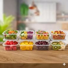Kit 10 Marmita Potes 1300ml com Travas Laterais BPA FREE Alimentos organizadores de Congelador
