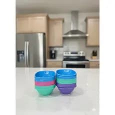 Mix 24 Peças Potes Tigelas Coloridas Sobremesa Sorvete Açai 300ml