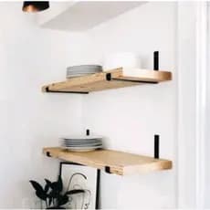 Kit 4 Prateleira Industrial Com Mão francesa de ferro invertida Nicho Decoração rustica padrão