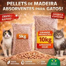 Granulado de Madeira PLURI-PET para Higiene de Pets - Absorção Rápida e Biodegradável