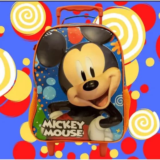 Mochila Escolar Com Rodinhas Infantil Disney Mickey
