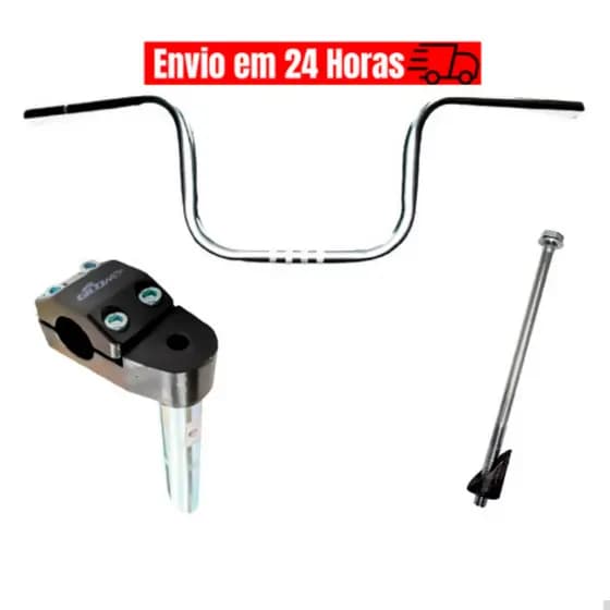 Guidão De Moto Bicicleta + Mesa Suporte Bike + Caneta Expander