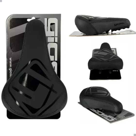 Selim Banco Bicicleta Gios Elleven Bmx Fr Dirt Wheeling Preto Bike Tipo DDK DJ