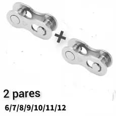 2 pares de emenda Power link para corrente de 6,7,8,9,10,11,12