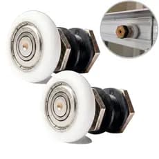 2 Roldanas Excêntricas para Box Vidro 8 a 10mm Com Rolamento
