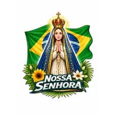 ADESIVO BRASIL NOSSA SENHORA 13 CM PARA CARRO MOTO  E CAMINHÃO