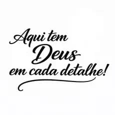 ADESIVO AQUI TEM DEUS EM CADA DETALHES 13 CM PARA CARRO MOTO