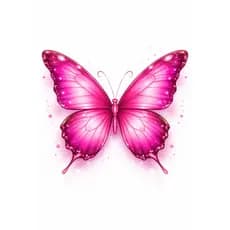 ADESIVO BORBOLETA 13 CM PARA CARRO MOTO E CAMINHÃO ROSA