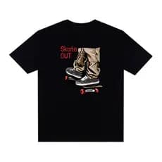 Camiseta Streetwear Estampada Skate Out 100% Algodão Promoção
