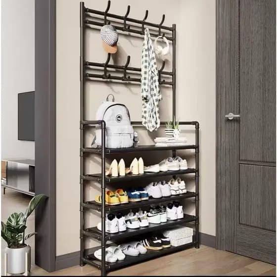 Arara de Roupas 5 Andares 60cm – Estrutura Reforçada com Tubo Grosso, Fácil de Montar