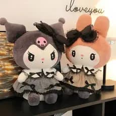 Pelúcia Sanrio 50cm Kuromi ou My Melody – Brinquedo Fofo e Estilo Gótico | Presente de Aniversário