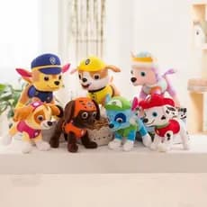 Pelúcia Chase Patrulha Canina 23cm ou 30cm – Brinquedo Fofo para Crianças