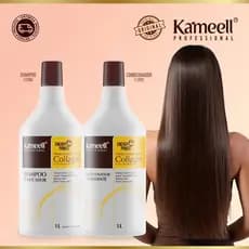 Kit Kameell Energy Power Collagen 1L Shampoo + Condicionador Profissional Hidratante Repair Intensa