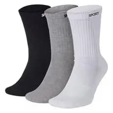Kit 12 Pares Meia Cano Longo Algodão lisa masculina frio